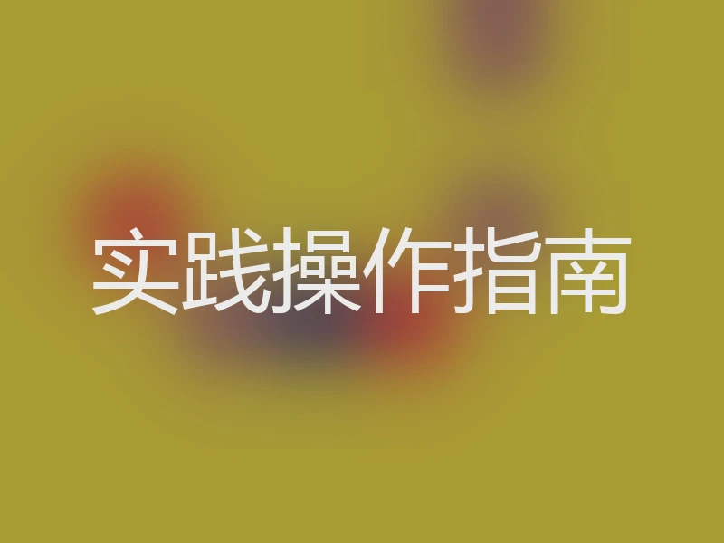 实践操作指南
