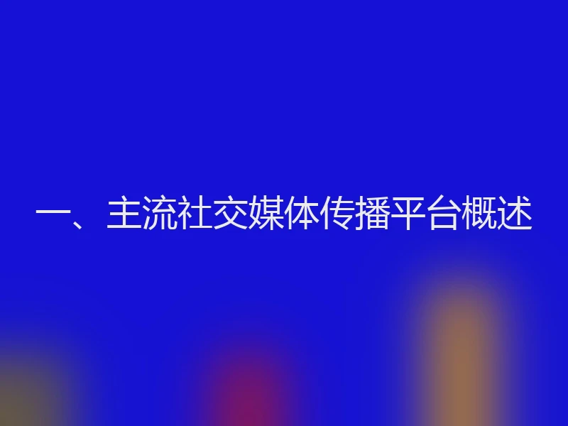 一、主流社交媒体传播平台概述
