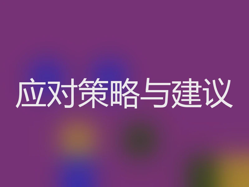 应对策略与建议