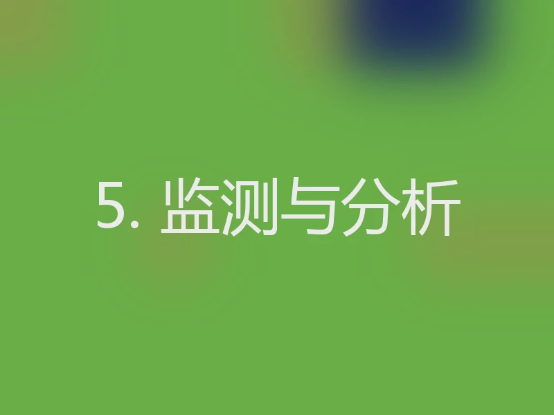 5. 监测与分析