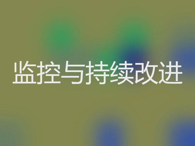 监控与持续改进