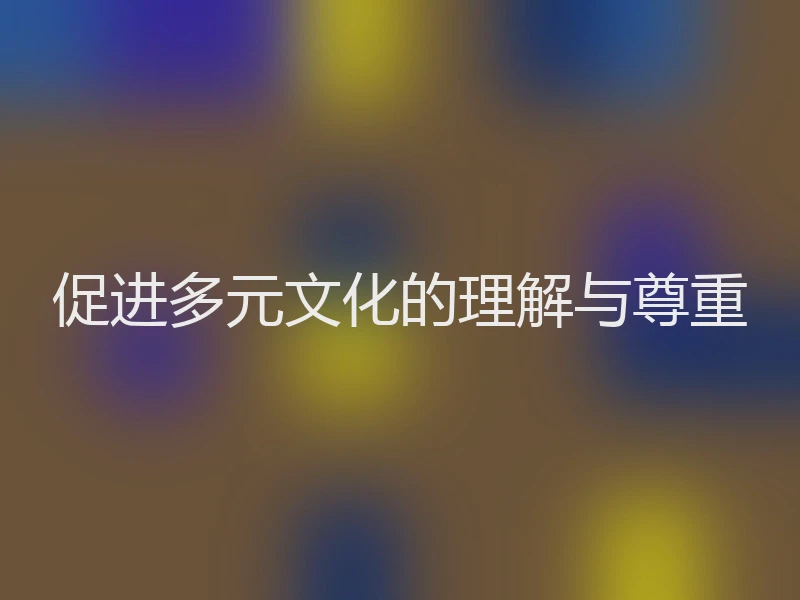 促进多元文化的理解与尊重