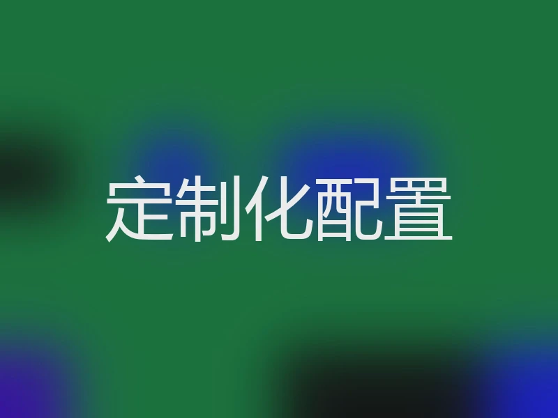 定制化配置