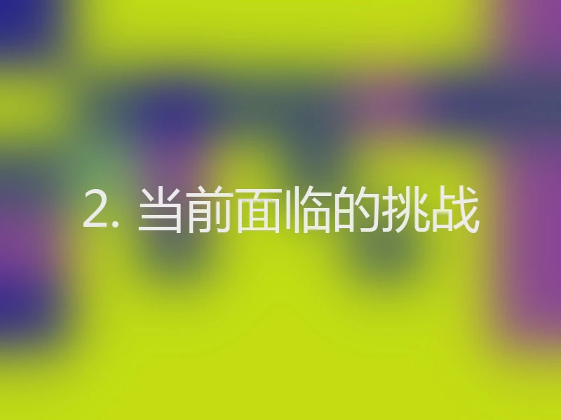 2. 当前面临的挑战