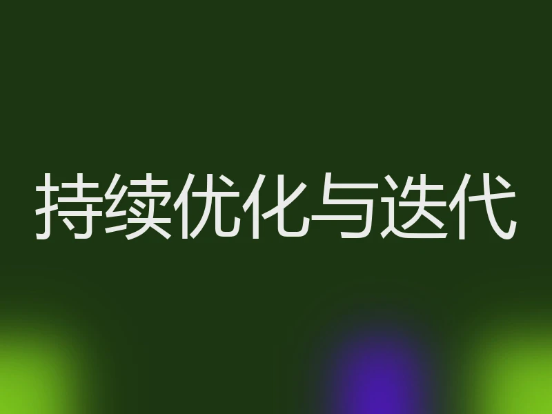 持续优化与迭代
