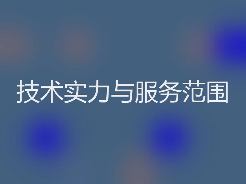 技术实力与服务范围