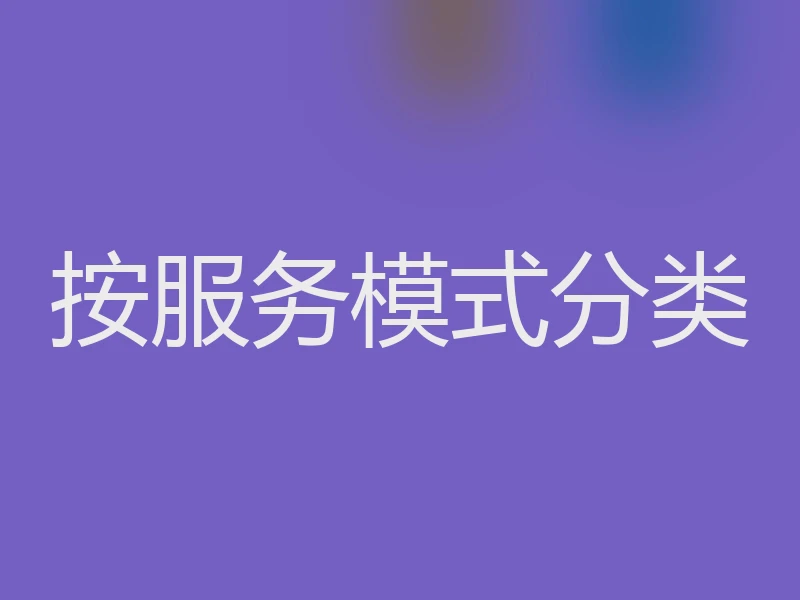 按服务模式分类