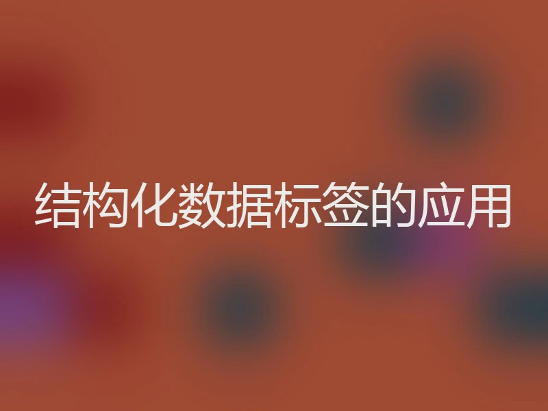结构化数据标签的应用