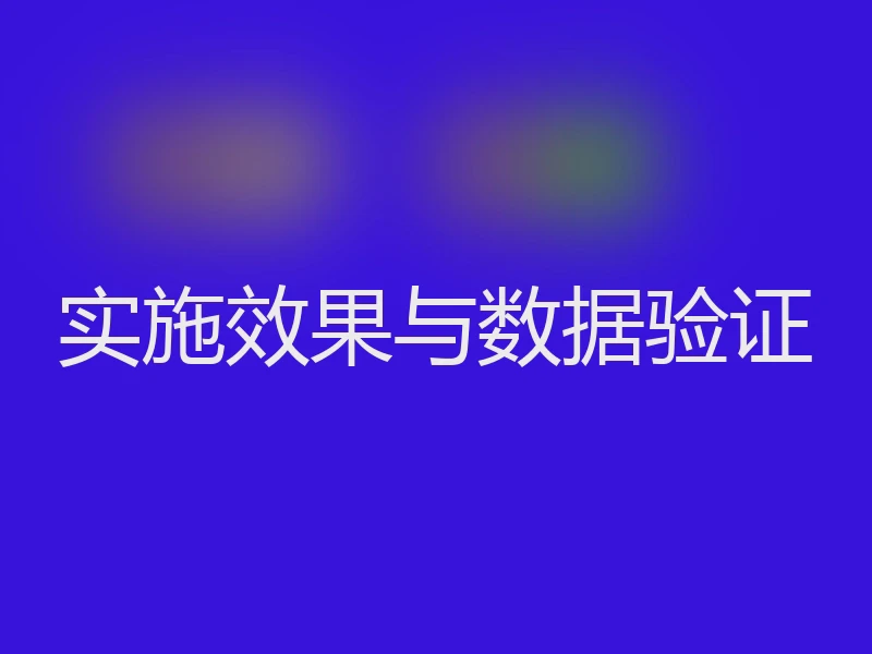 实施效果与数据验证