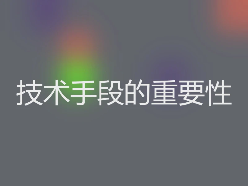 技术手段的重要性