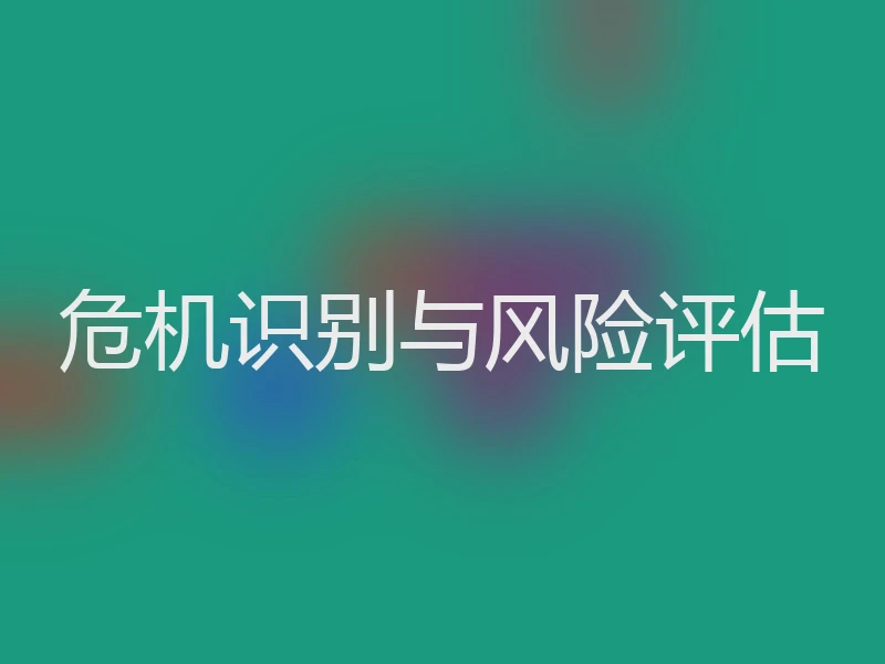 危机识别与风险评估