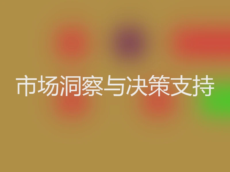 市场洞察与决策支持
