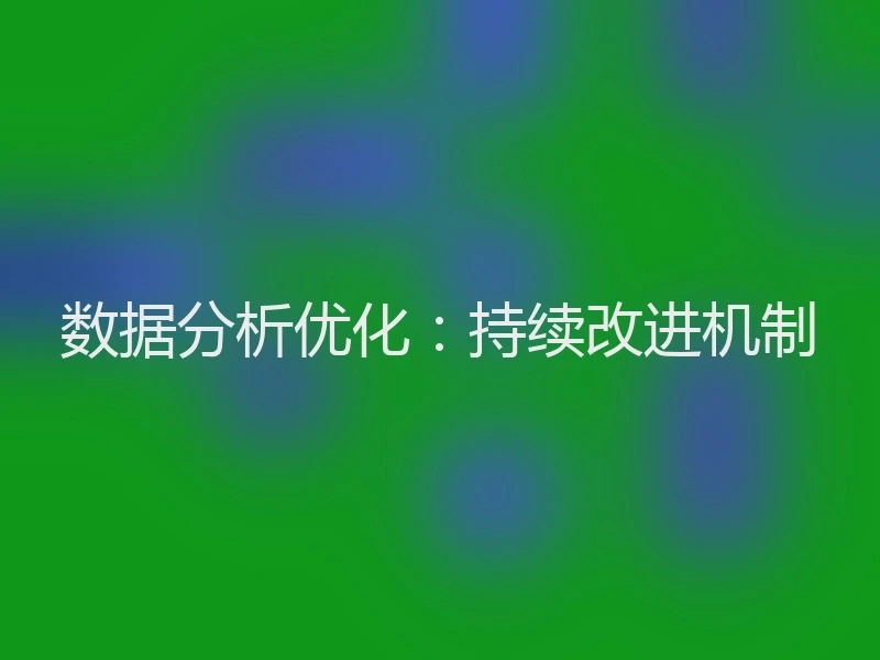 数据分析优化：持续改进机制