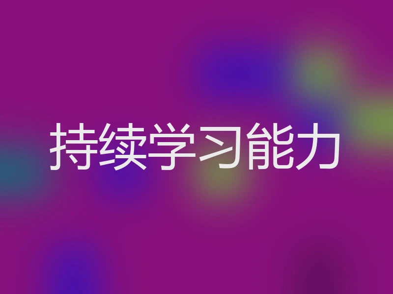 持续学习能力