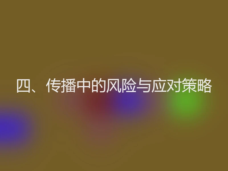 四、传播中的风险与应对策略