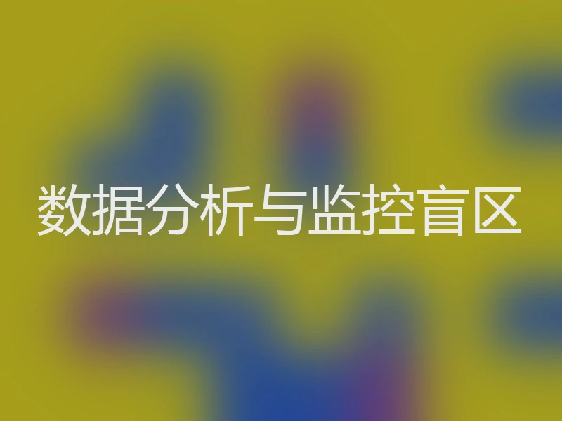 数据分析与监控盲区