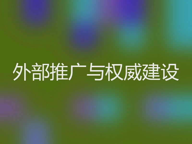 外部推广与权威建设