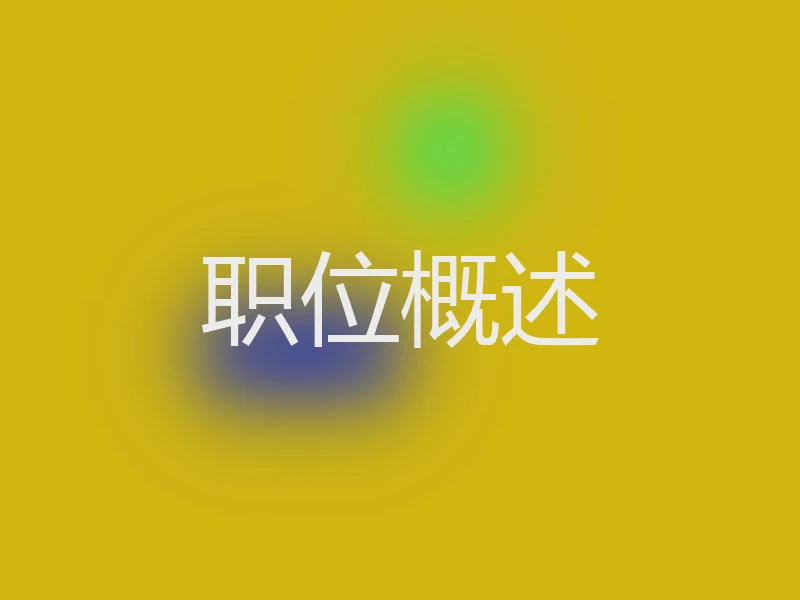 职位概述
