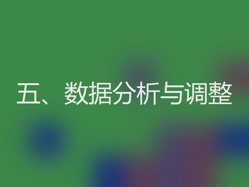 五、数据分析与调整