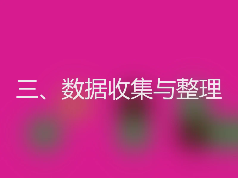 三、数据收集与整理
