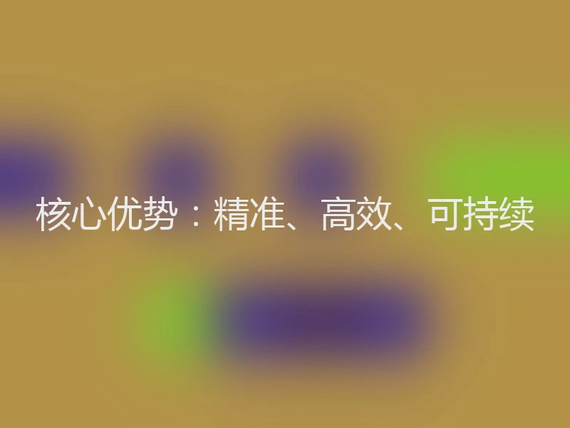 核心优势：精准、高效、可持续