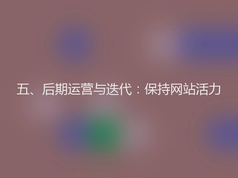 五、后期运营与迭代：保持网站活力