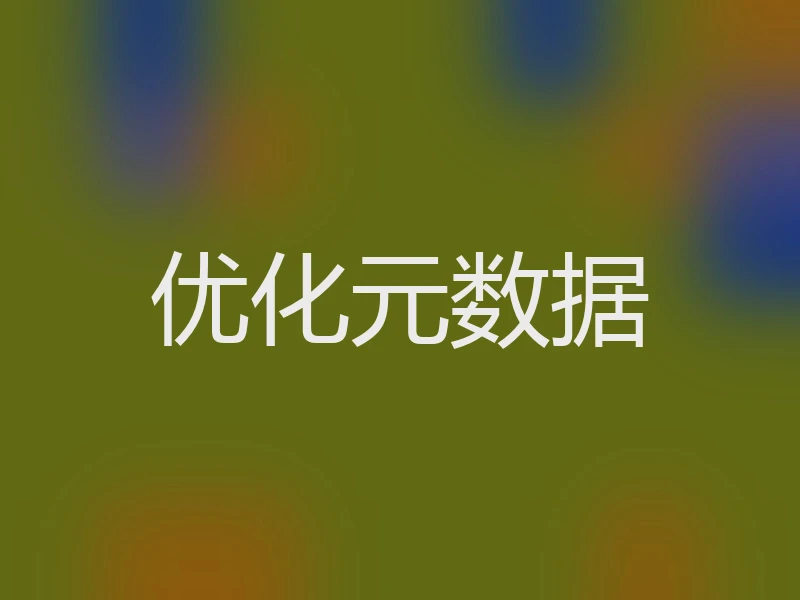 优化元数据