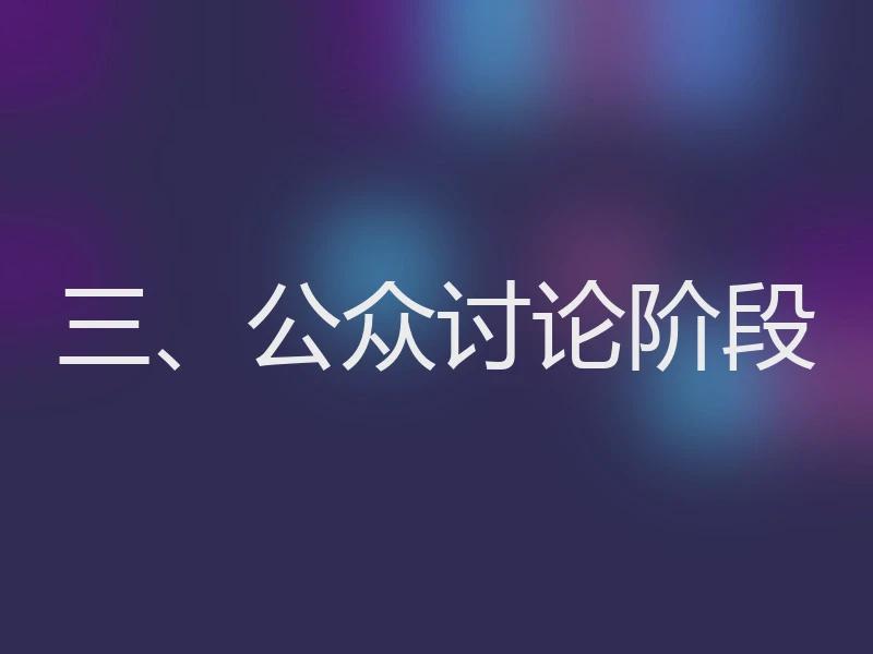 三、公众讨论阶段