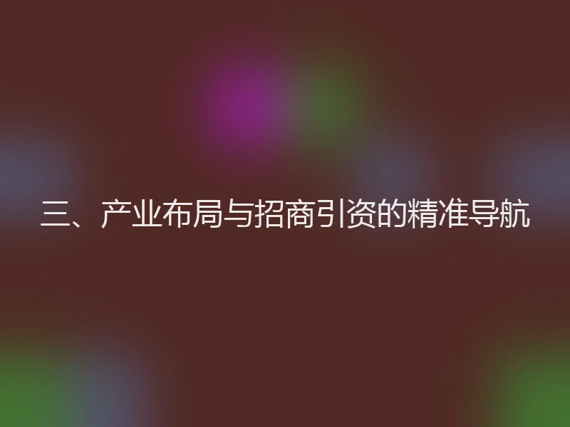 三、产业布局与招商引资的精准导航