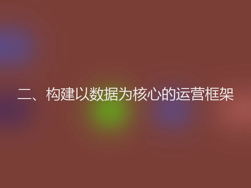 二、构建以数据为核心的运营框架