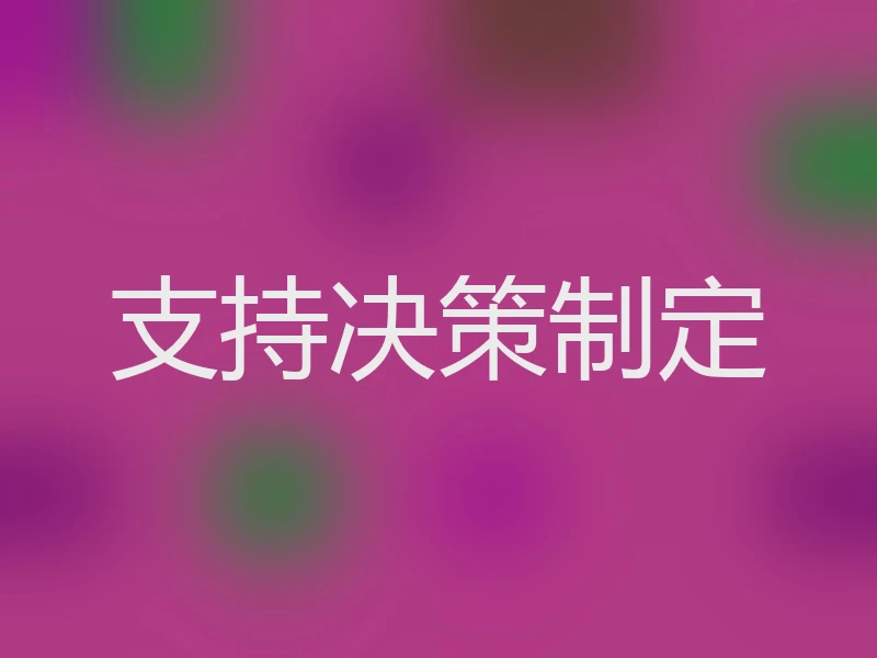 支持决策制定