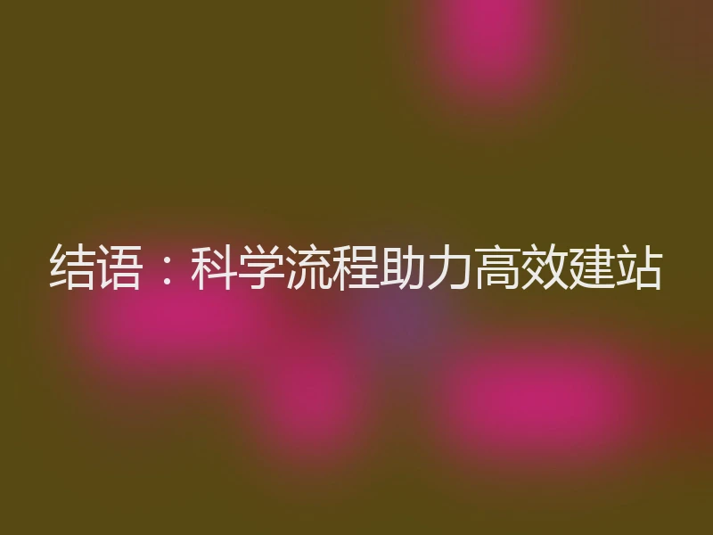 结语：科学流程助力高效建站