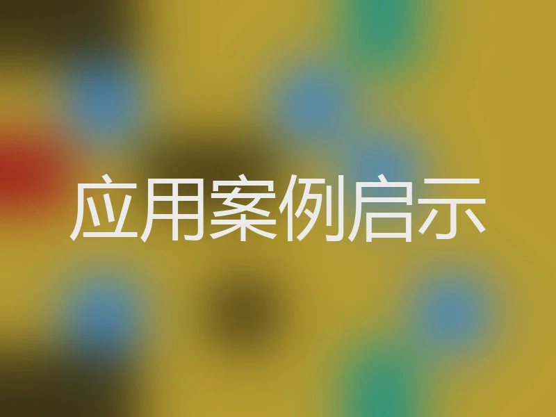 应用案例启示