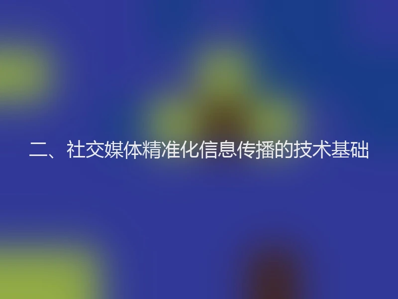 二、社交媒体精准化信息传播的技术基础