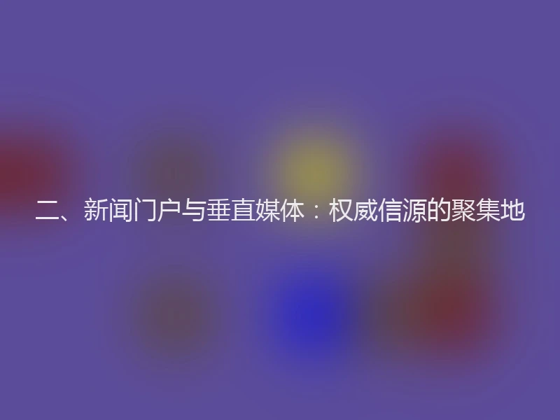 二、新闻门户与垂直媒体：权威信源的聚集地