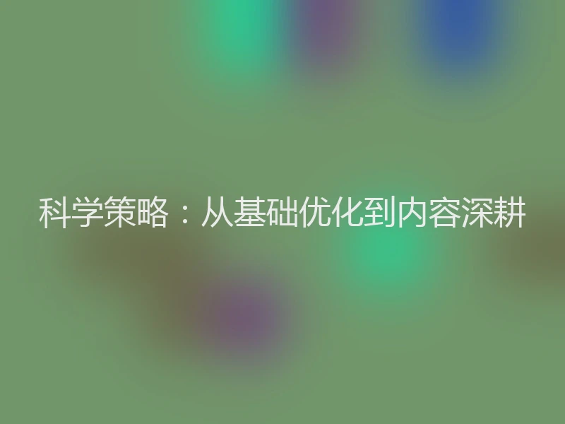 科学策略：从基础优化到内容深耕