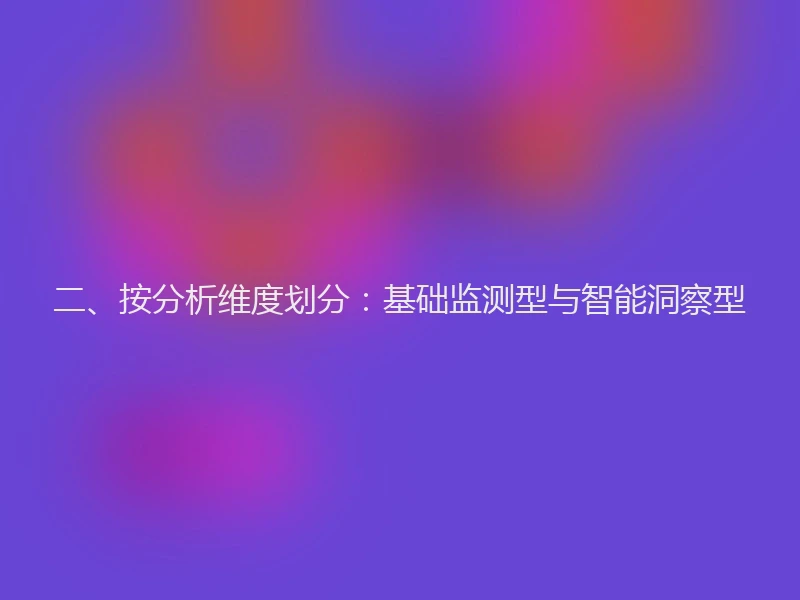 二、按分析维度划分：基础监测型与智能洞察型