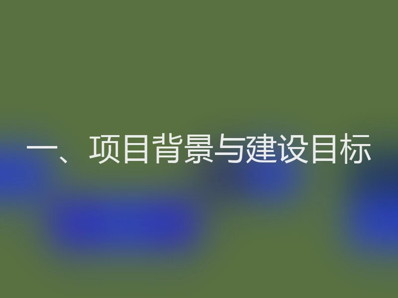 一、项目背景与建设目标