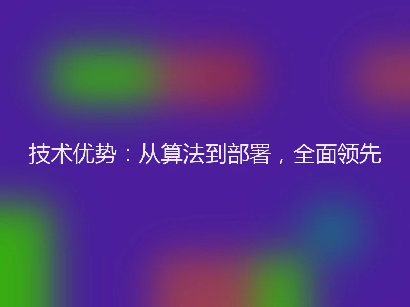 技术优势：从算法到部署，全面领先