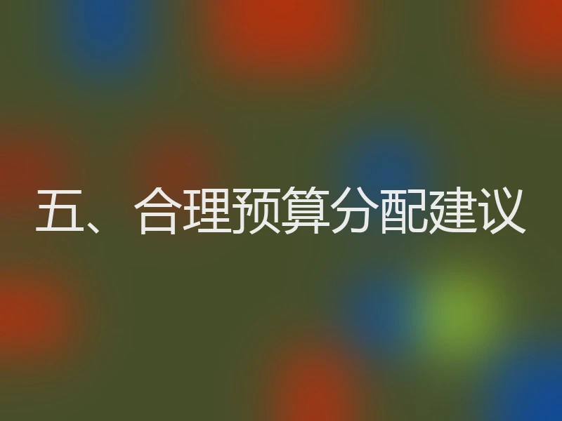 五、合理预算分配建议