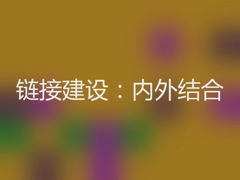链接建设：内外结合