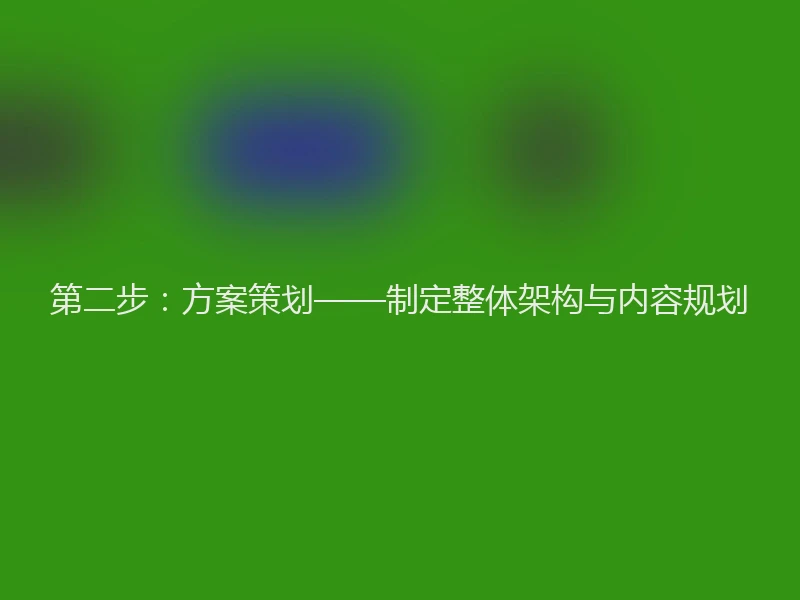 第二步:方案策划——制定整体架构与内容规划