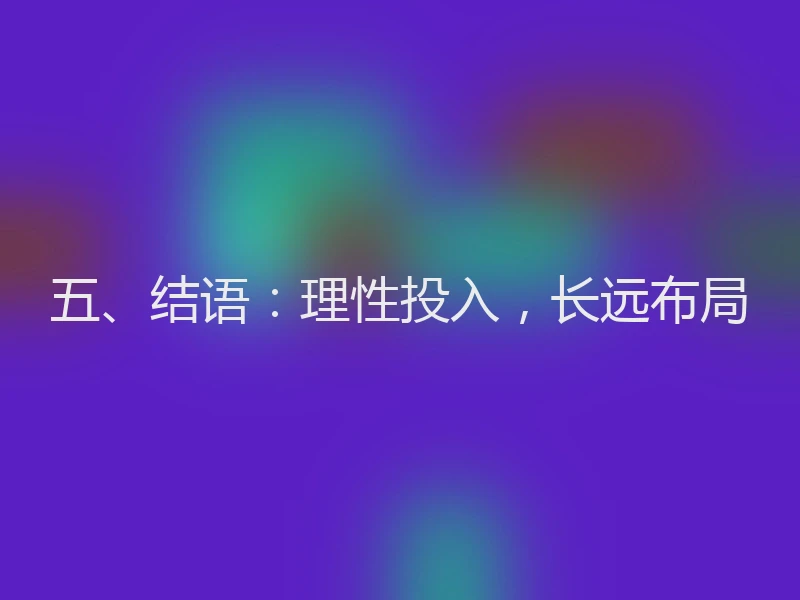 五、结语：理性投入，长远布局