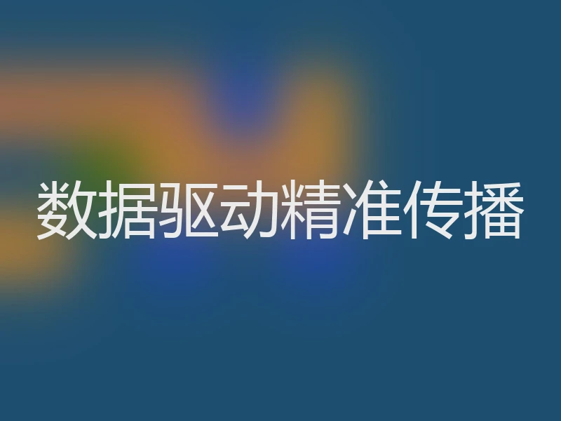 数据驱动精准传播