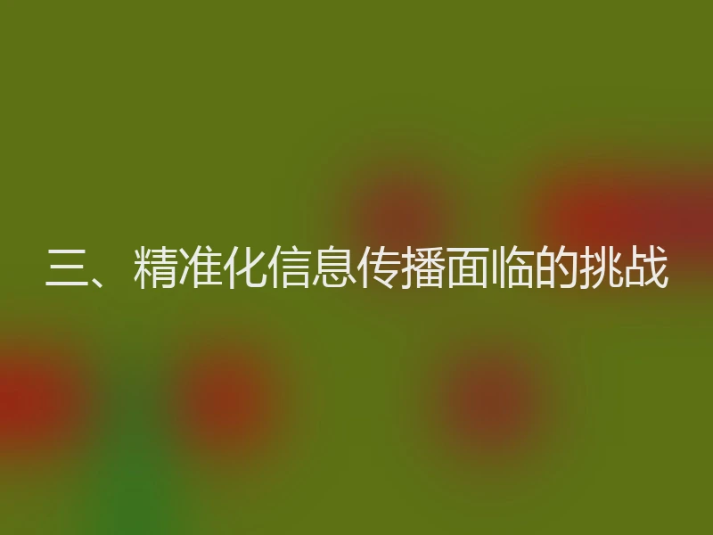 三、精准化信息传播面临的挑战