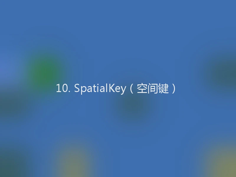10. SpatialKey（空间键）