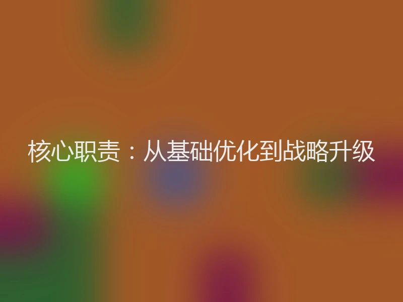 核心职责：从基础优化到战略升级