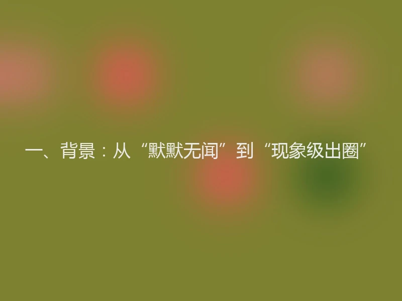 一、背景：从“默默无闻”到“现象级出圈”