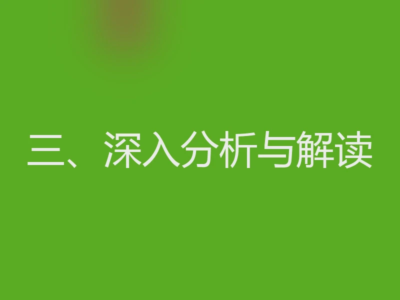 三、深入分析与解读