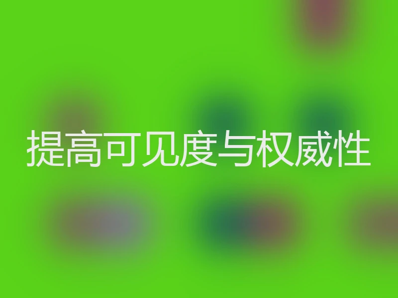 提高可见度与权威性